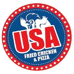 USA Fried & Pizza logo.